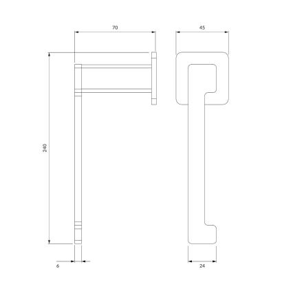 OMNIRES NL80510CR - Porta carta igienica NELSON cromo lucido