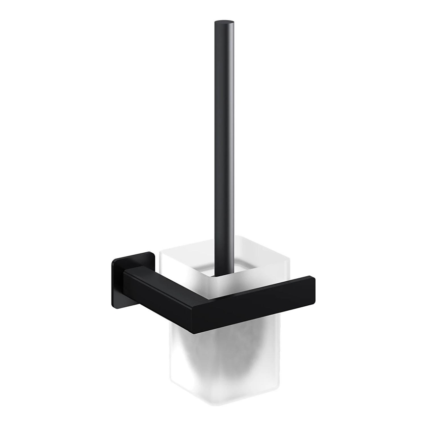 OMNIRES NL80620BL - Brosse de toilette à fixation murale NELSON mat noir
