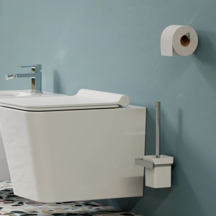 OMNIRES NL80620CR - Brosse de toilette à fixation murale NELSON chrome brillant
