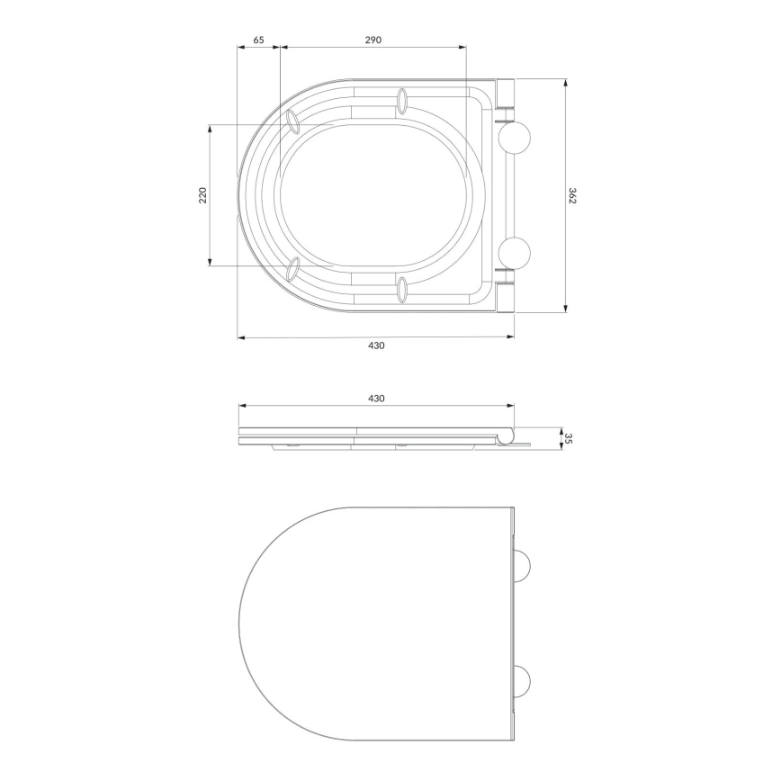 OMNIRES OTTAWADEBP - Abattant de toilettes SoftClose OTTAWA duroplast/blanc brillant