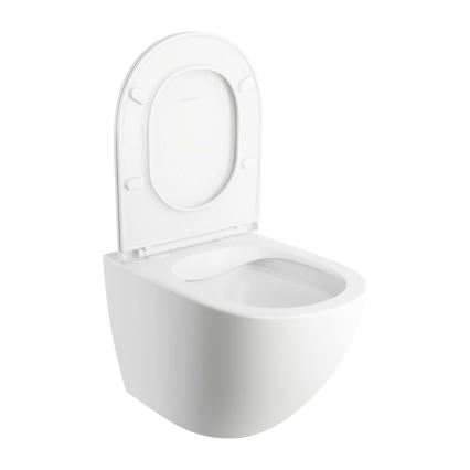 OMNIRES OTTAWAMWBM - Wandhängendes WC mit SoftClose-WC-Sitz OTTAWA Keramik/mattweiß
