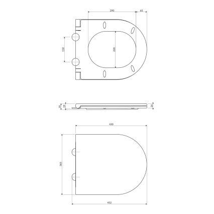 OMNIRES OTTAWASPDEBP - Sedile del water SoftClose OTTAWA duroplast/bianco lucido