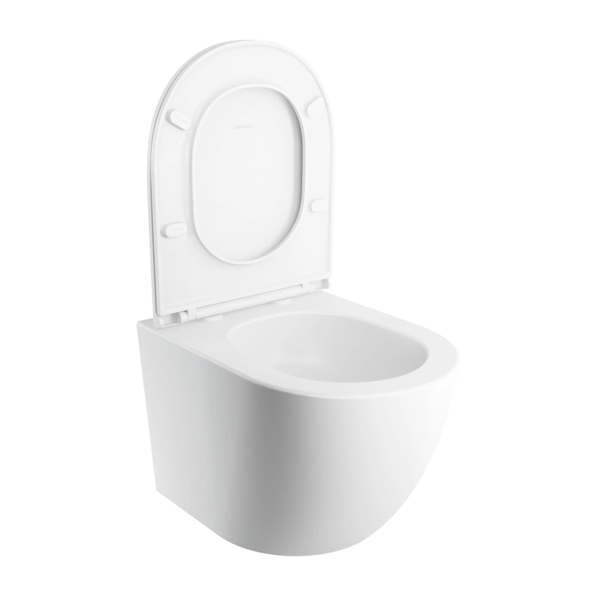 OMNIRES OTTAWASPXMWBM - Toilettes suspendues avec abattant SoftClose OTTAWA céramique/blanc mat
