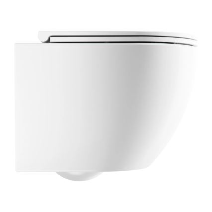 OMNIRES OTTAWASPXMWBM - WC sospeso con sedile SoftClose OTTAWA ceramica/bianco opaco