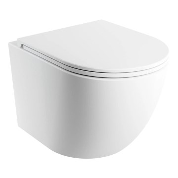 OMNIRES OTTAWASPXMWBM - WC suspendu OTTAWA avec abattant à fermeture amortie, céramique, blanc mat