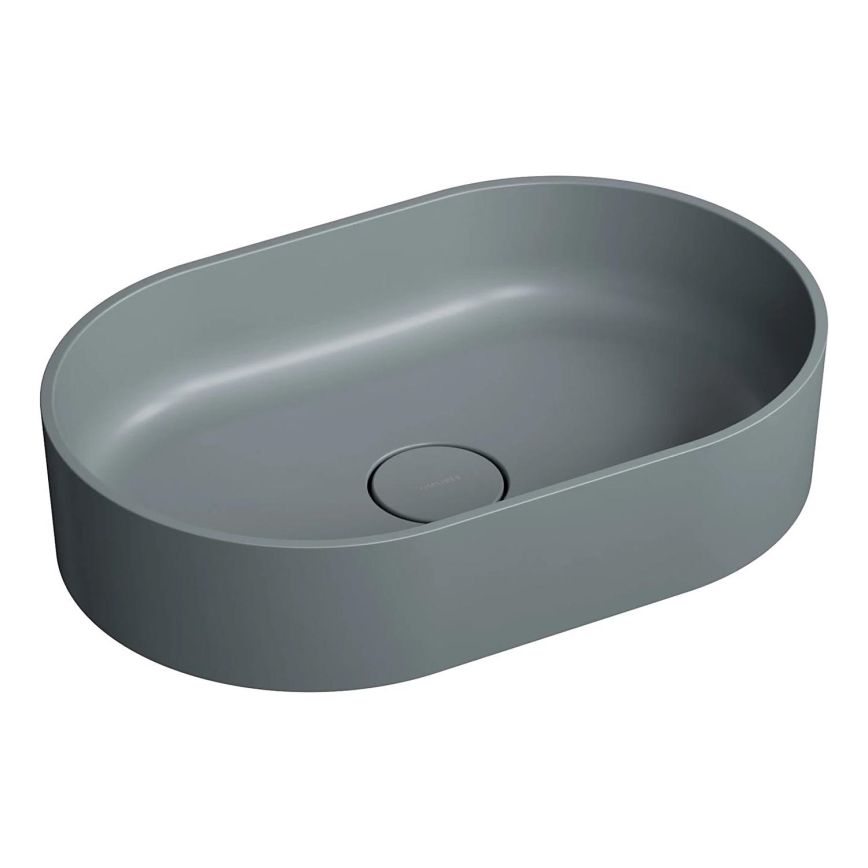 OMNIRES OVOUNAG - Lavabo à poser OVO 55x36 cm dolomite/gris cendré mat