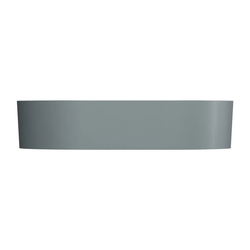 OMNIRES OVOUNAG - Lavandino da appoggio OVO 55x36 cm dolomite/opaco grigio cenere