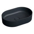 OMNIRES OVOUNBLV - Lavabo da appoggio OVO 55x36 cm dolomite/nero lava opaco