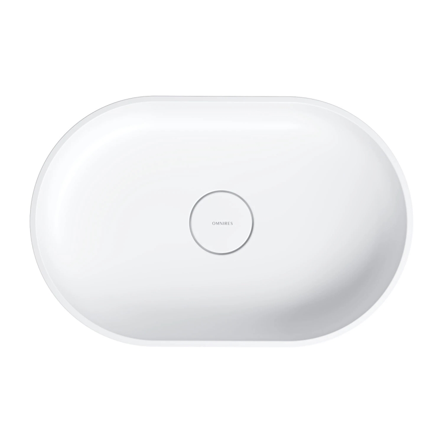 OMNIRES OVOUNBM - Lavandino da appoggio OVO 55x36 cmdolomit/bianco opaco