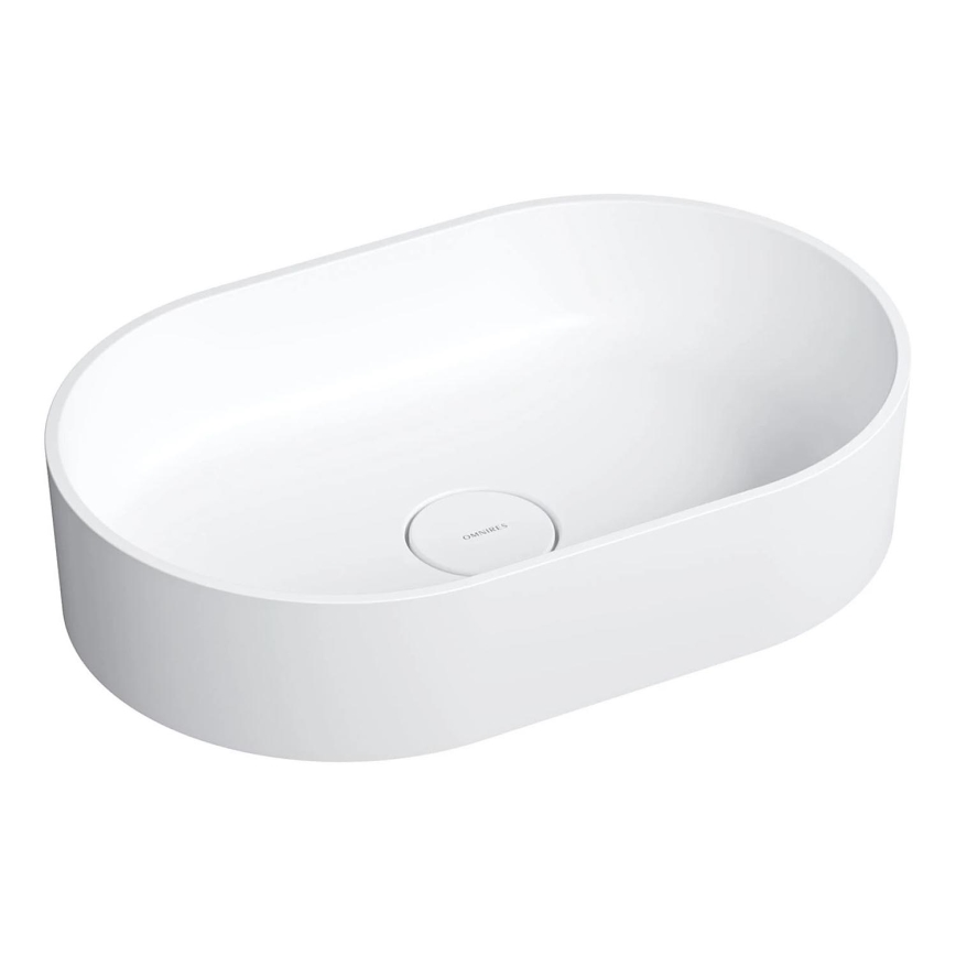 OMNIRES OVOUNBM - Lavandino da appoggio OVO 55x36 cmdolomit/bianco opaco