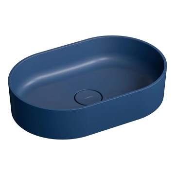 OMNIRES OVOUNMB - Lavabo à poser OVO 55 x 36 cm dolomite/bleu nuit mat