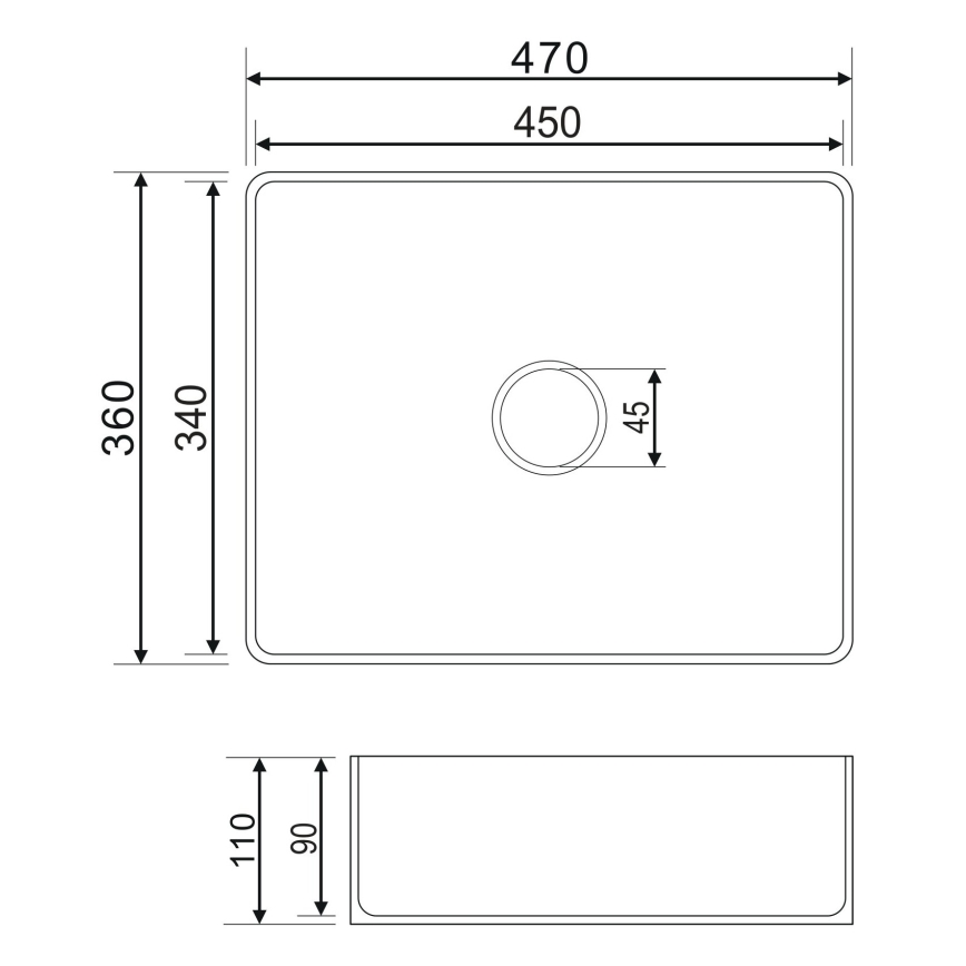 OMNIRES PASADENA470BP - Lavabo da appoggio PASADENA 47x36 cm ceramica/bianco lucido