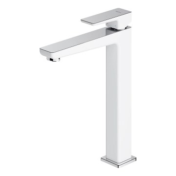 OMNIRES PM7412CRB - Robinet de lavabo PARMA 27,3 cm chrome brillant/blanc