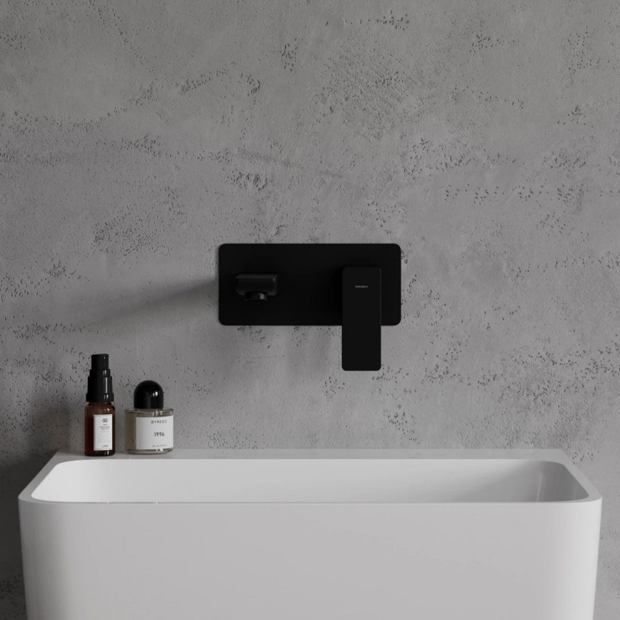 OMNIRES PM7415BL - Rubinetto per lavabo da incasso PARMA opaco nero