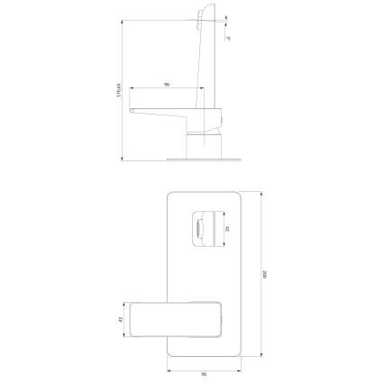 OMNIRES PM7415CR - Rubinetto per lavabo da incasso PARMA cromo lucido