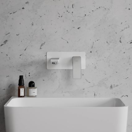 OMNIRES PM7415CRB - Robinet de lavabo pour installation encastrée PARMA chrome brillant/blanc