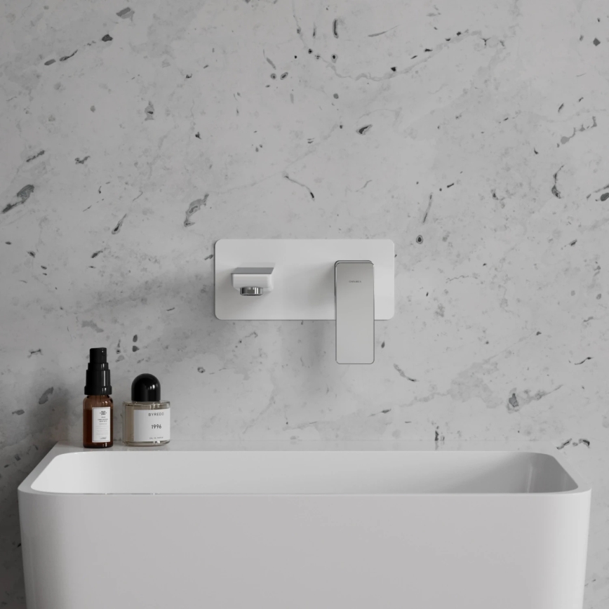 OMNIRES PM7415CRB - Rubinetto per lavabo da incasso PARMA cromo lucido/bianco