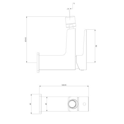 OMNIRES PM7420BL - Rubinetto del bidet PARMA 12,25 cm opaco nero