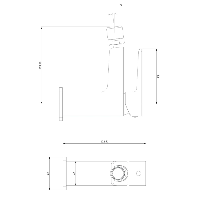 OMNIRES PM7420CR - Robinet de bidet PARMA 12,25 cm chrome brillant
