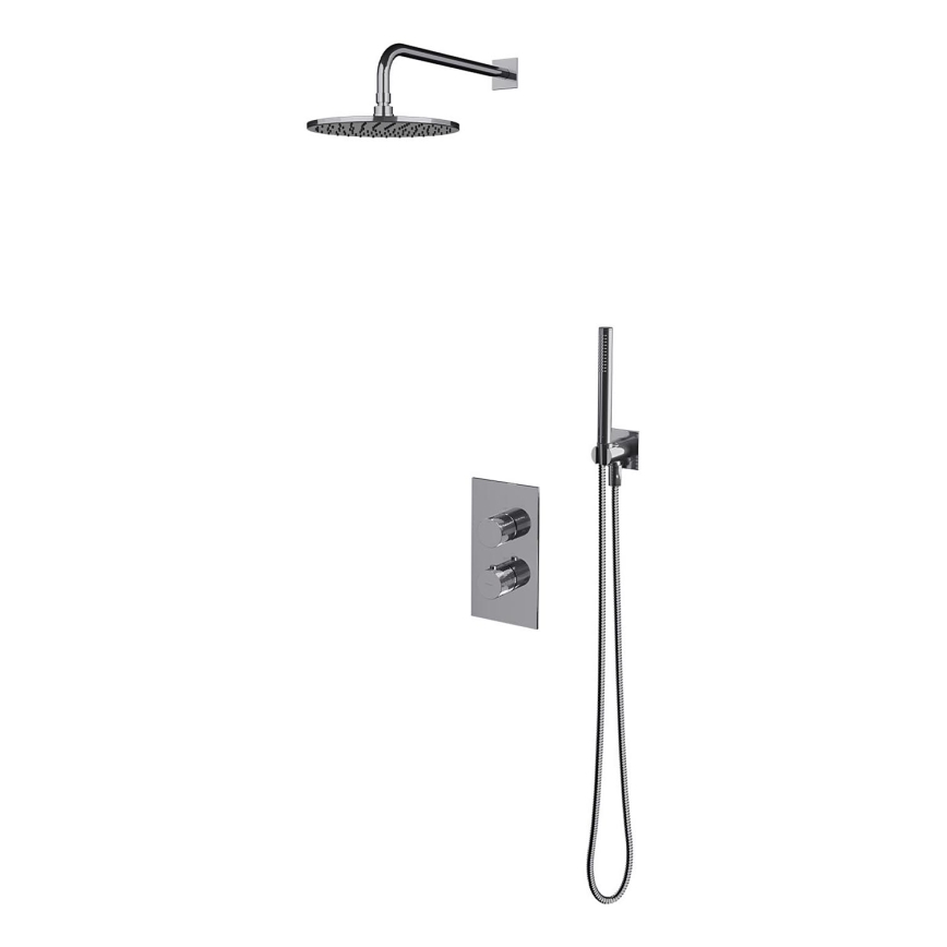 OMNIRES SYSCT11CR - Set da doccia con rubinetto termostatico da incasso CONTOUR cromo lucido