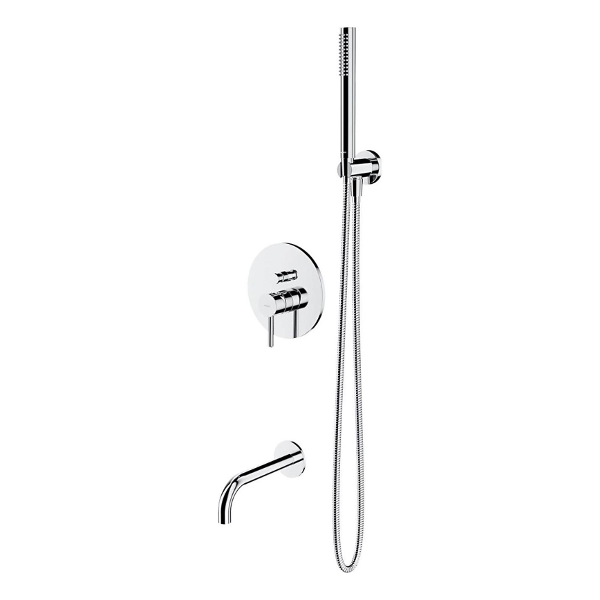 OMNIRES SYSYW01CR - Set da bagno con rubinetto a scomparsa Y cromo lucido