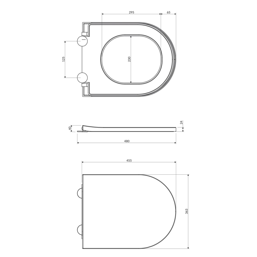 OMNIRES TAMPADEBP - Abattant de toilettes SoftClose TAMPA duroplast/blanc brillant