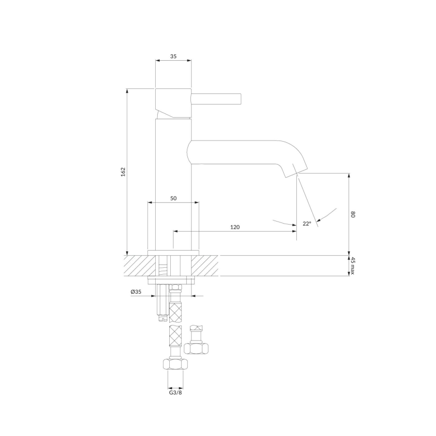 OMNIRES Y1210NCR - Robinet de lavabo Y 16,2 cm chrome brillant