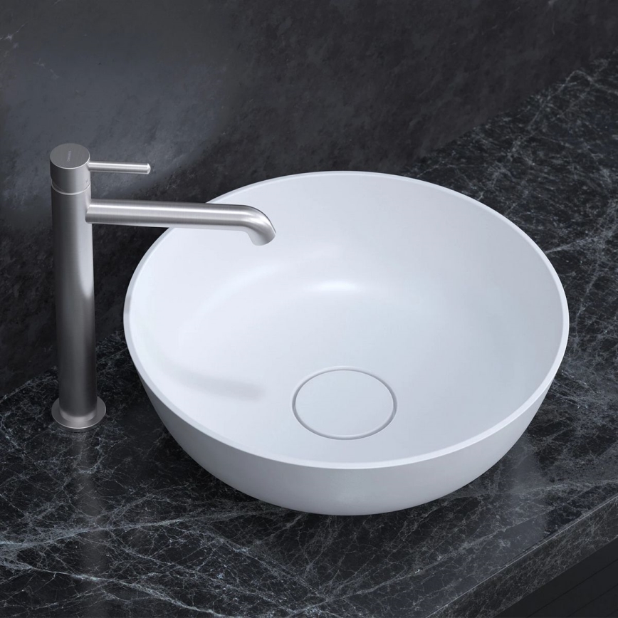 OMNIRES Y1212NI - Rubinetto del lavandino Y 30,8 cm pettinato nichel
