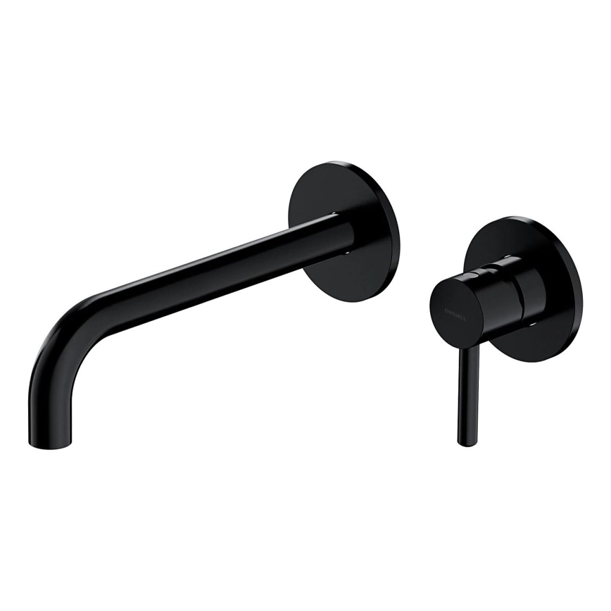 OMNIRES Y1215HLBL - Rubinetto per lavabo da incasso Y semi-opaco nero