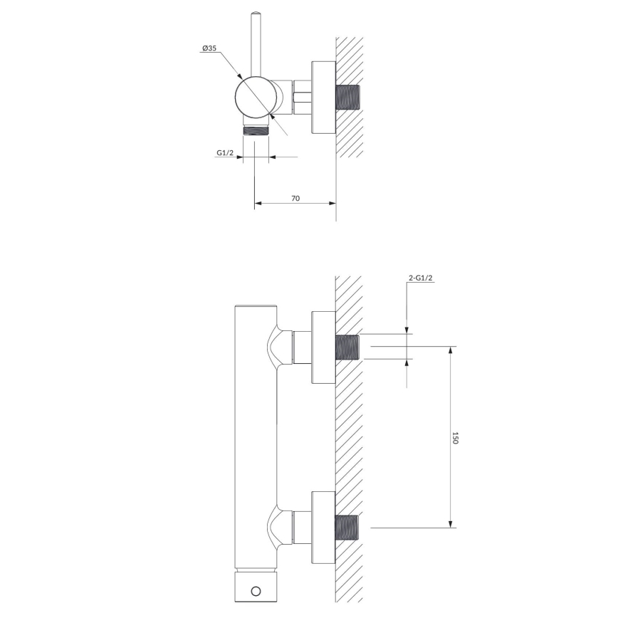 OMNIRES Y1240BL - Duscharmatur Y seidenmatt schwarz