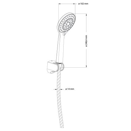 OMNIRES YOSEMITE-PCR - Set da doccia YOSEMITE cromo lucido