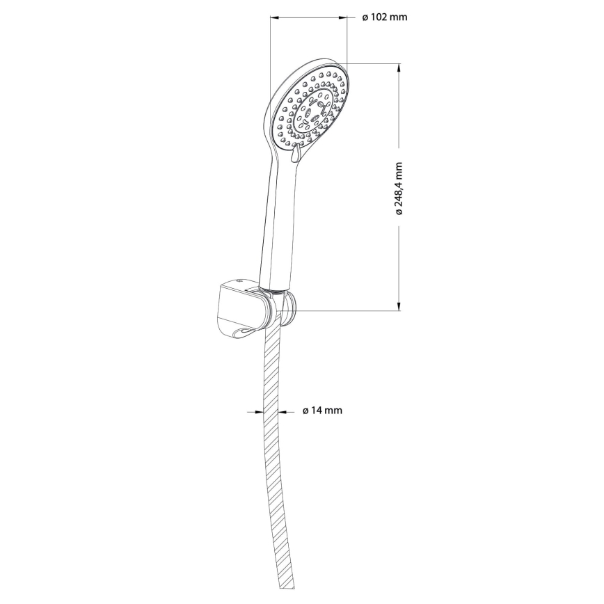OMNIRES YOSEMITE-PCR - Set da doccia YOSEMITE cromo lucido