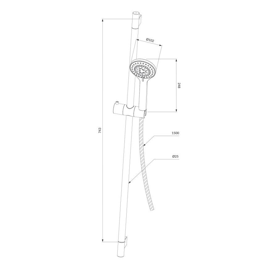 OMNIRES YOSEMITE-SCR - Colonne de douche YOSEMITE chrome brillant