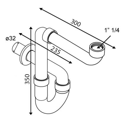 Omp tea - Sifone per lavabo in cromo lucido