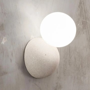 Ondaluce - Applique da parete ROCK 1xG9/7W/230V cemento/bianco