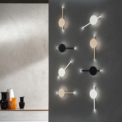 Ondaluce - Applique murale LED dimmable JAMES LED/16W/230V noire