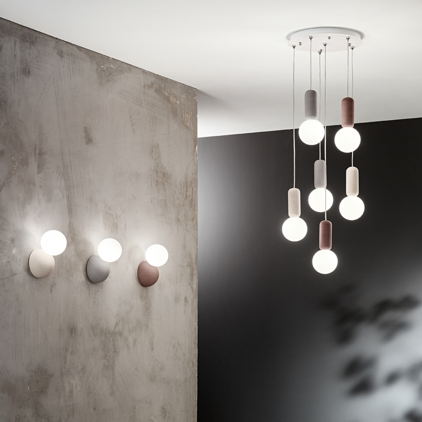 Ondaluce - Applique murale ROCK 1xG9/7W/230V béton/blanc