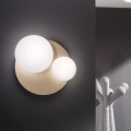 Ondaluce - Applique murale TONDO 1xE14/10W/230V + 1xE27/15W doré/blanc