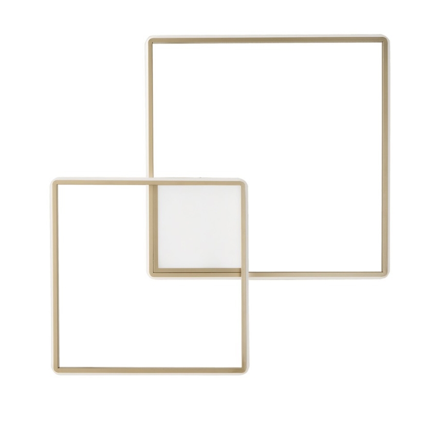 Ondaluce - Dimmbare LED-Deckenleuchte DOWEL LED/46W/230V 55x55 cm Gold
