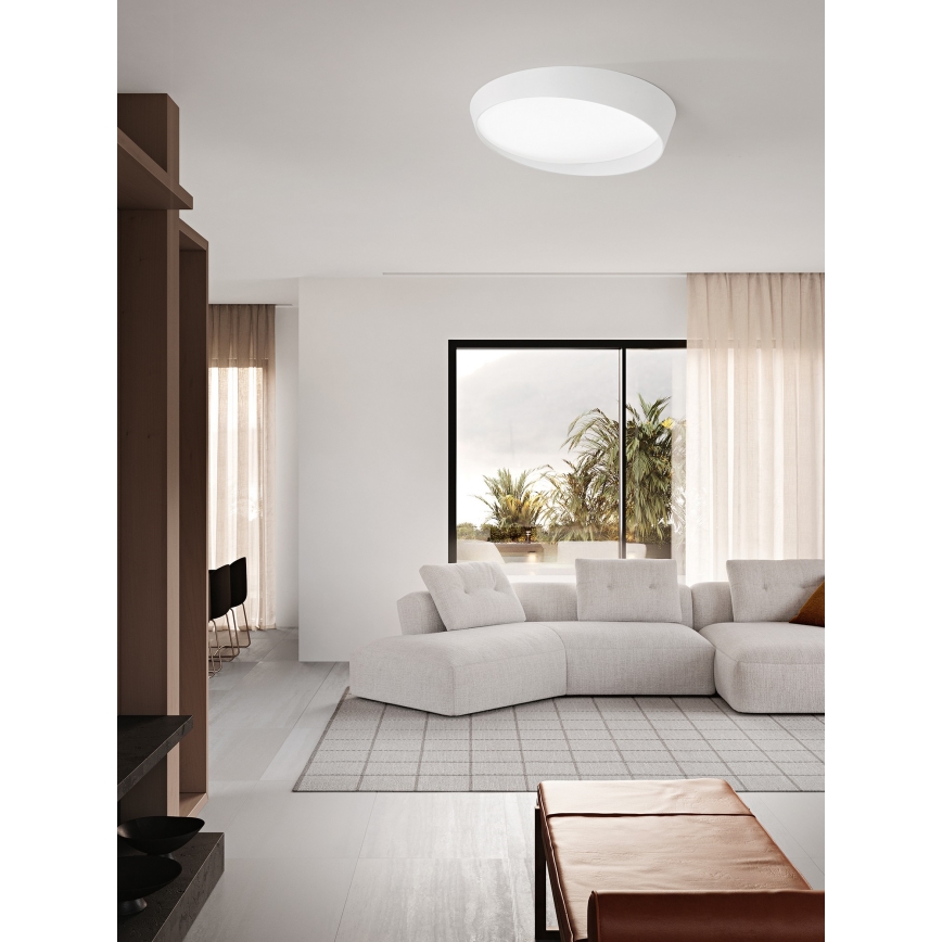 Ondaluce - Dimmbare LED-Deckenleuchte HALF LED/25W/230V 3000/4000K Ø 38,5 cm weiß