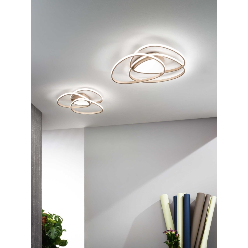 Ondaluce - dimmbare LED-Deckenleuchte ROSE LED/60W/230V 50x54 cm goldfarben