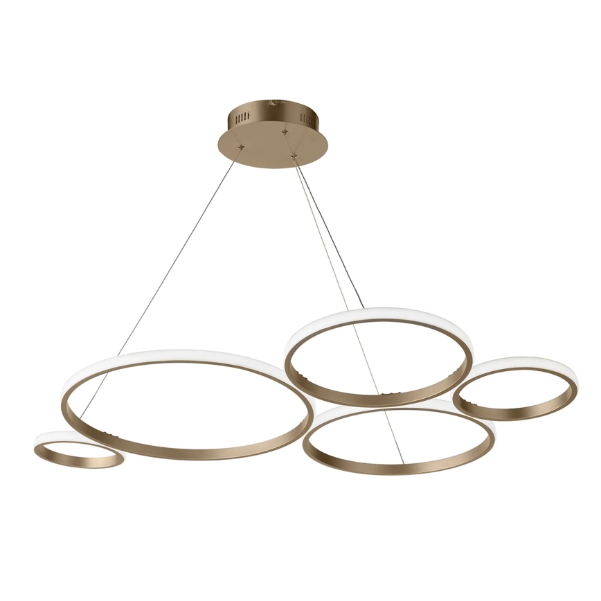 Ondaluce - Dimmbare LED-Kronleuchte mit Seilabhängung POIS LED/60W/230V goldfarben