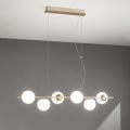 Ondaluce - Hängeleuchte MONILE 6xE14/10W/230V gold/weiß