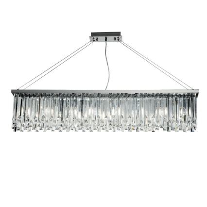 Ondaluce - Kristall-Kronleuchter mit Kabelaufhängung BATIDA 8xE14/10W/230V glänzender Chrom