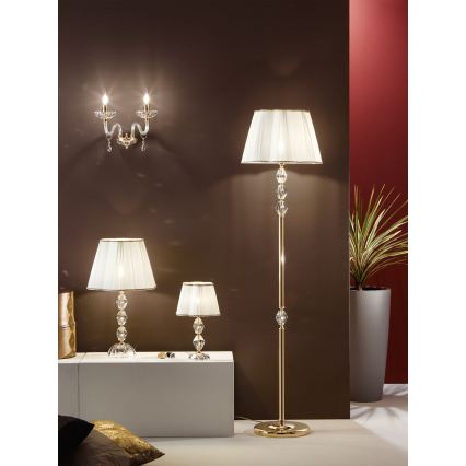 Ondaluce - Kristall-Tischleuchte BRIGIDA 1xE27/15W/230V cremefarben/klar