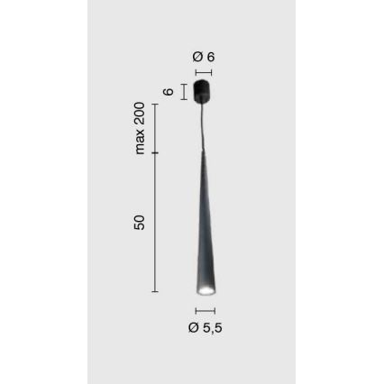 Ondaluce - Lampada a sospensione con cavo NOA 1xGU10/20W/230V pr. 5,5 cm dorata