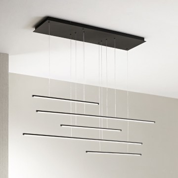 Ondaluce - Lampada a sospensione dimmerabile su cavo GENIUS LED/72W/230V nero