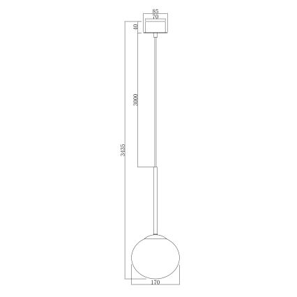 Ondaluce - Lampada a sospensione su cavo JEWEL 1xE14/10W/230V Ø 17 cm oro/bianco