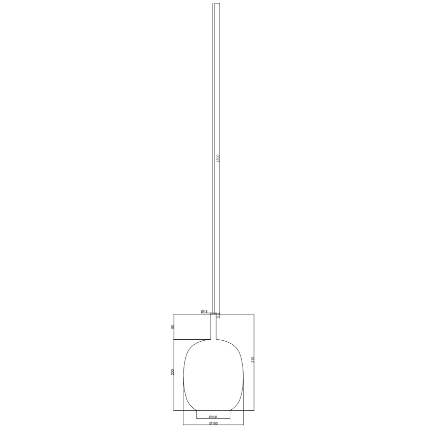 Ondaluce - Lampada a sospensione su cavo THELMA 1xE27/15W/230V Ø 19,5 cm dorato/beige fumé