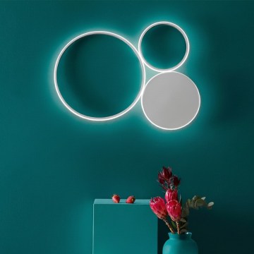 Ondaluce - Lampada da parete dimmerabile a LED POIS LED/42W/230V argento